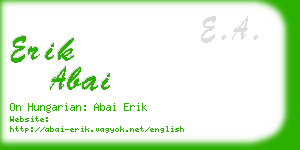 erik abai business card